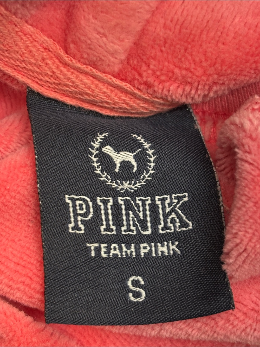 Y2K PINK Victoria's Secret Velour Zip Hoodie & Joggers Set Small - Picture 12 of 12